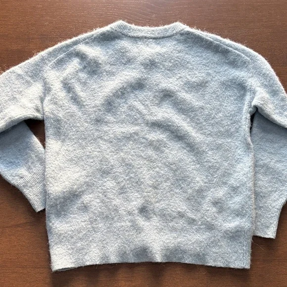 BABATON THE GROUP - Baby Blue Alpaca/Wool blend Crewneck Sweater - Picture 2 of 8
